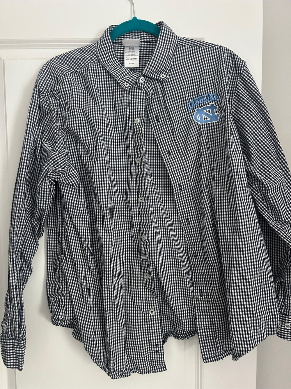 North Carolina Check Button-Down Shirt - Black & White